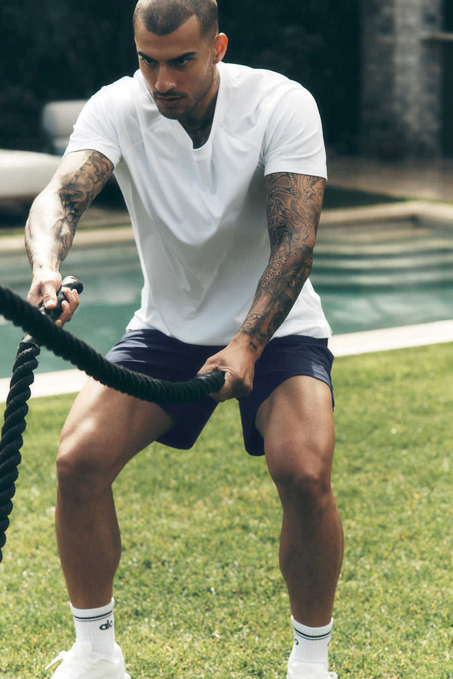 T-shirt col rond ALO Vapor