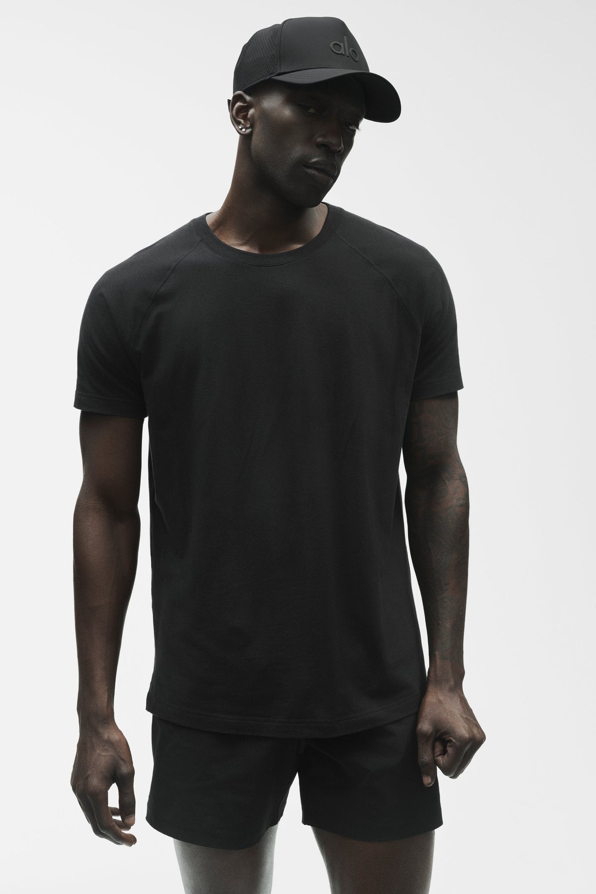 T-shirt col rond ALO Vapor – Noir