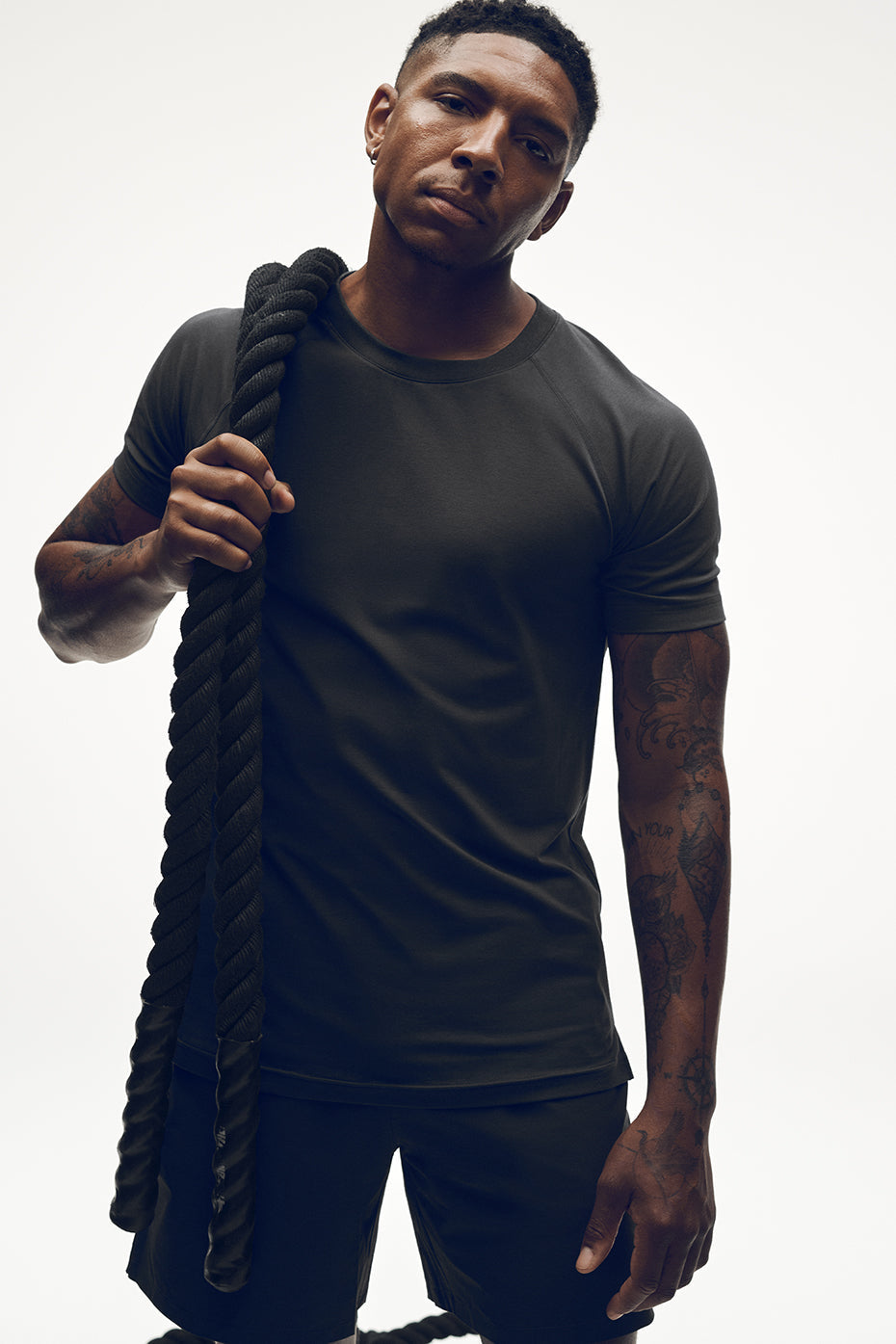 T-shirt col rond ALO Vapor – Anthracite
