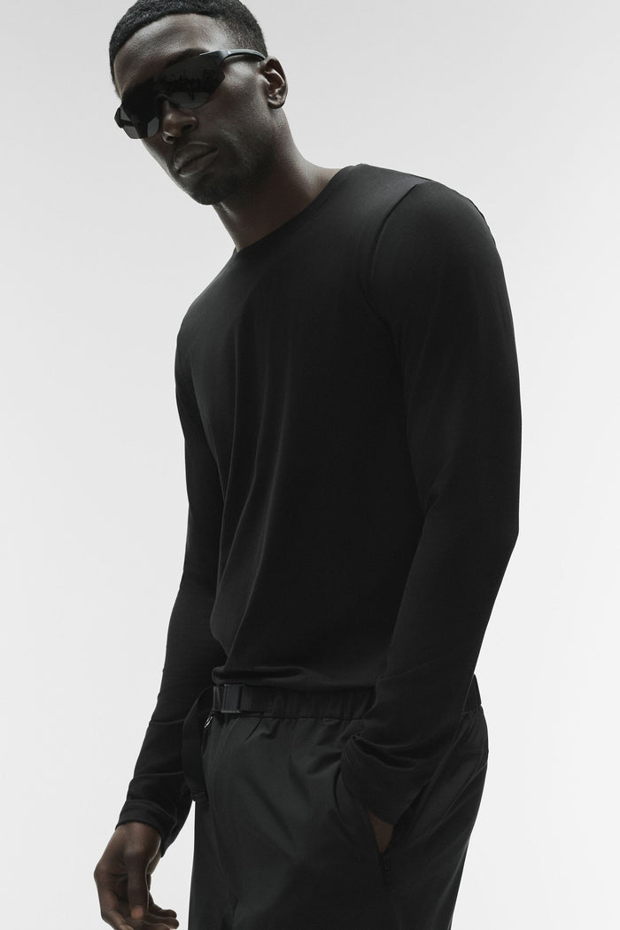 T-shirt manches longues col rond Conquer Reform – Noir
