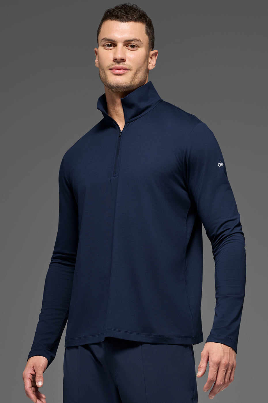 Haut manches longues demi-zip Conquer Reform – Bleu marine