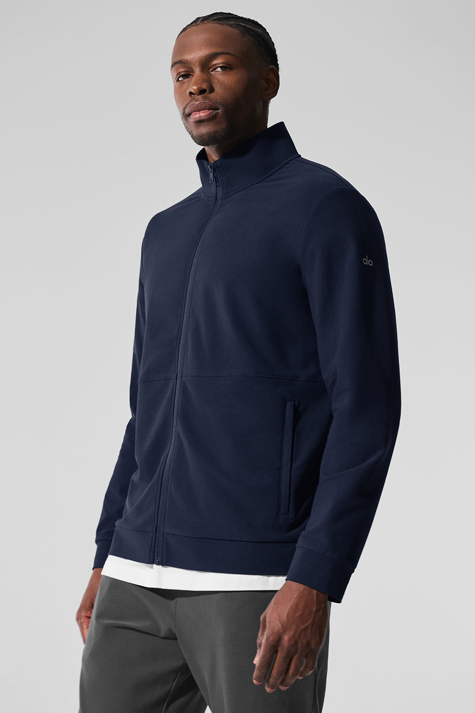Veste zippée col montant Conquer Max – Bleu marine