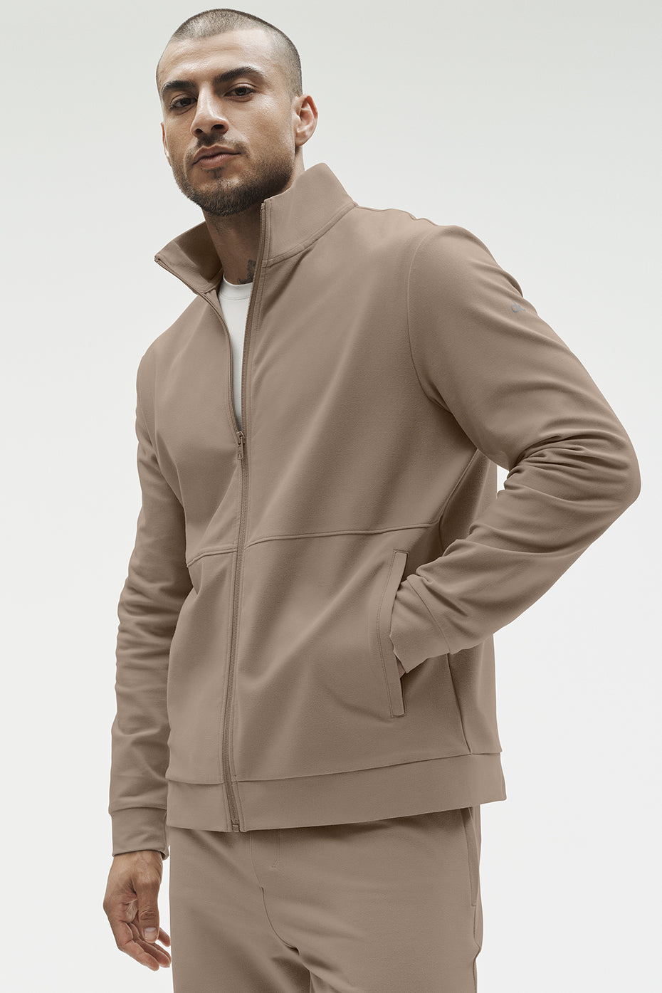 Veste zippée col montant Conquer Max – Gris gravier