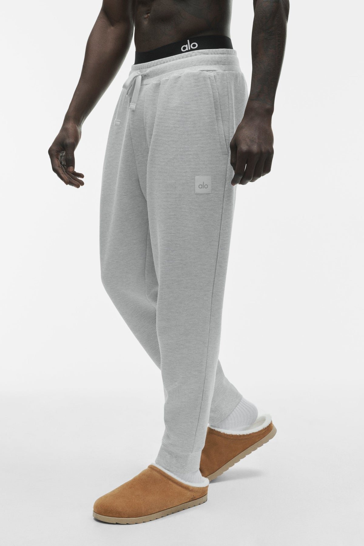 Jogging gaufré Lounge – Gris chiné
