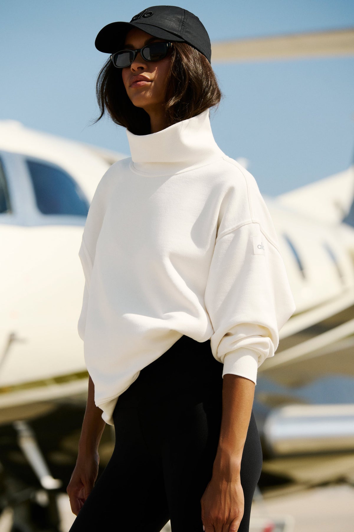 Pull col montant Hazy – Ivoire